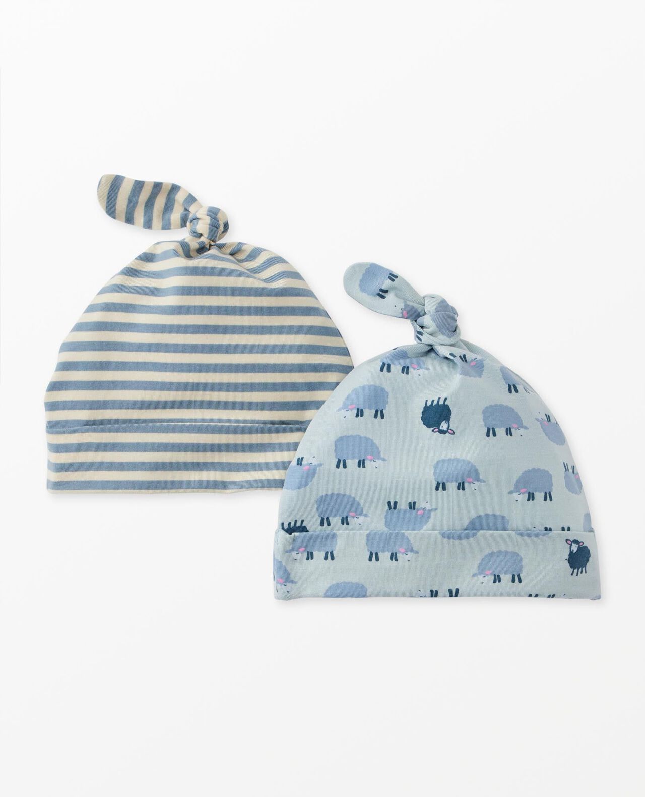 2-Piece Baby Layette Top Knot Beanie in HannaSoft™ - Image 5