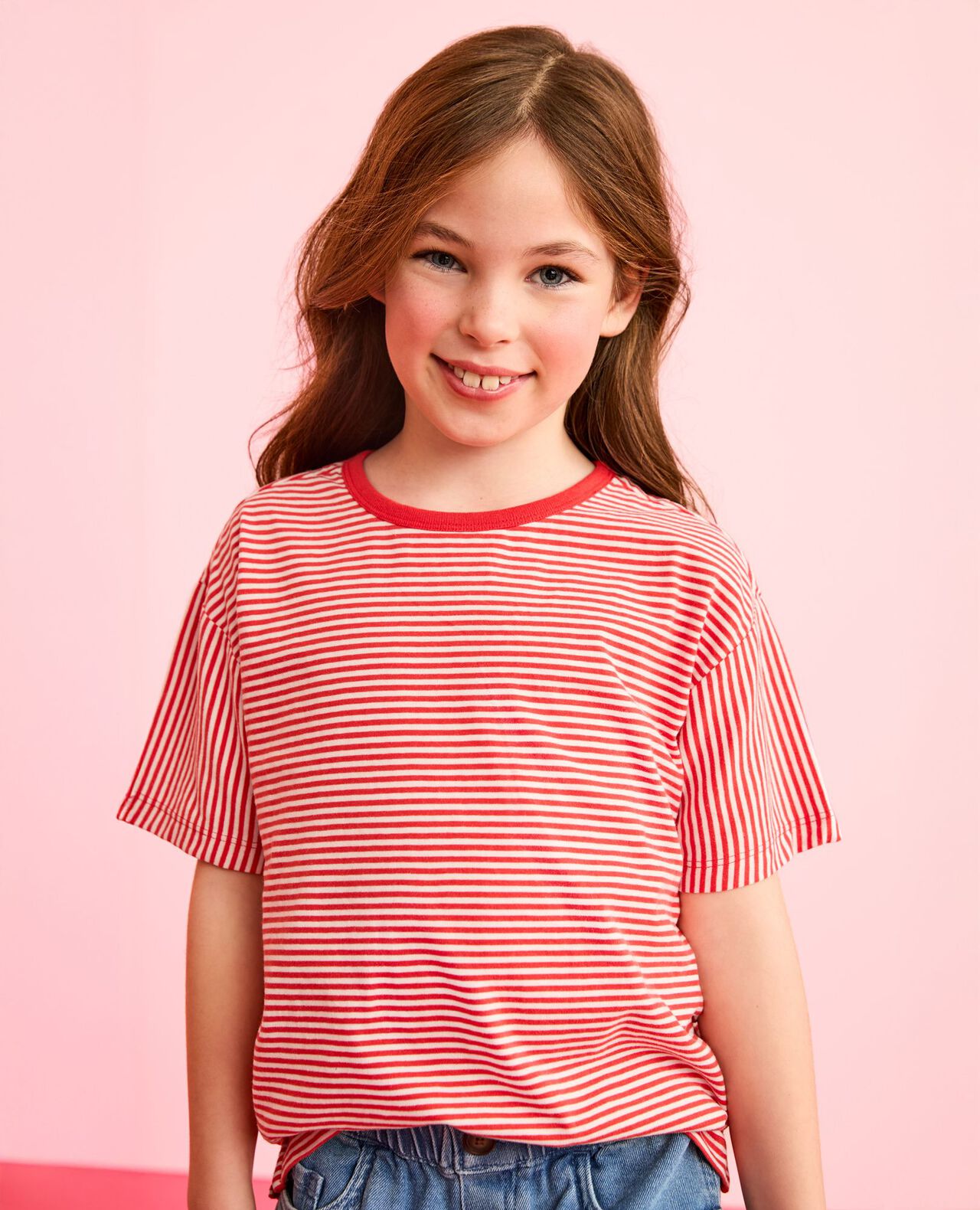 Relaxed Fit Mix-Striped T-Shirt