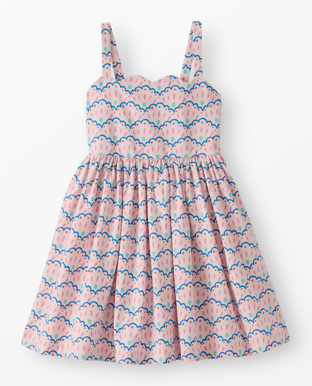 Sleeveless Scalloped Skater Dress with Pockets - Image 2