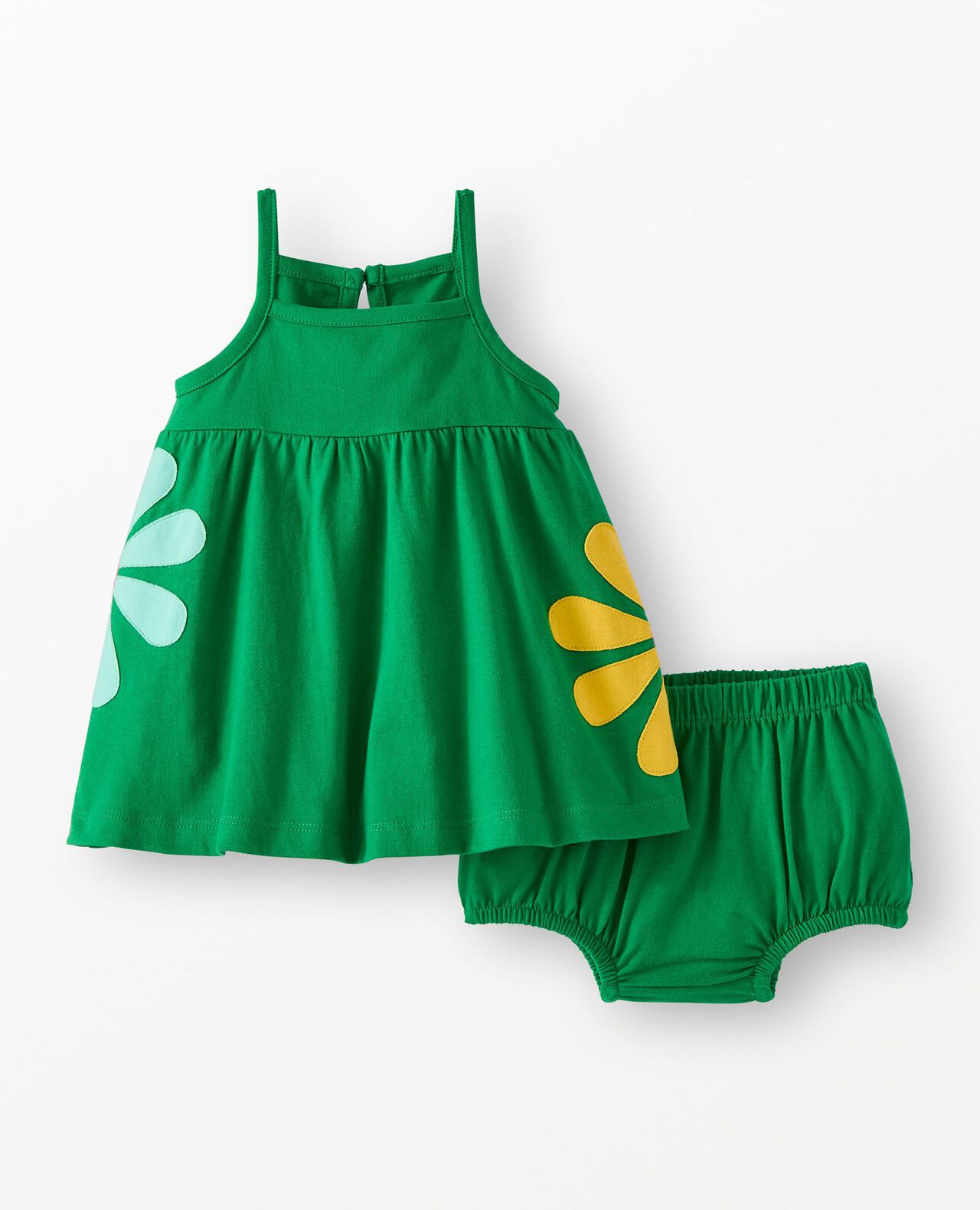 Baby Sleeveless Flower Dress & Bloomers Set - Image 2