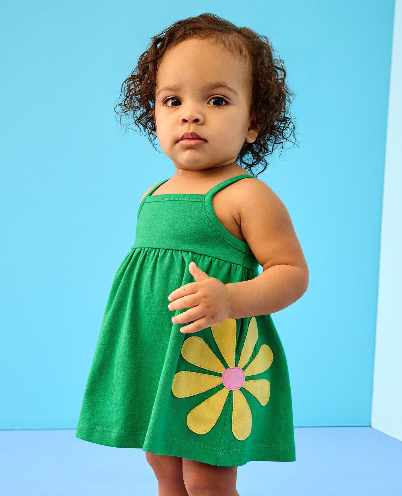 Baby Sleeveless Flower Dress & Bloomers Set - Image 6