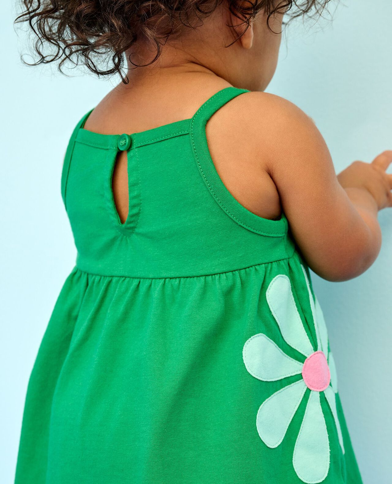 Baby Sleeveless Flower Dress & Bloomers Set - Image 7