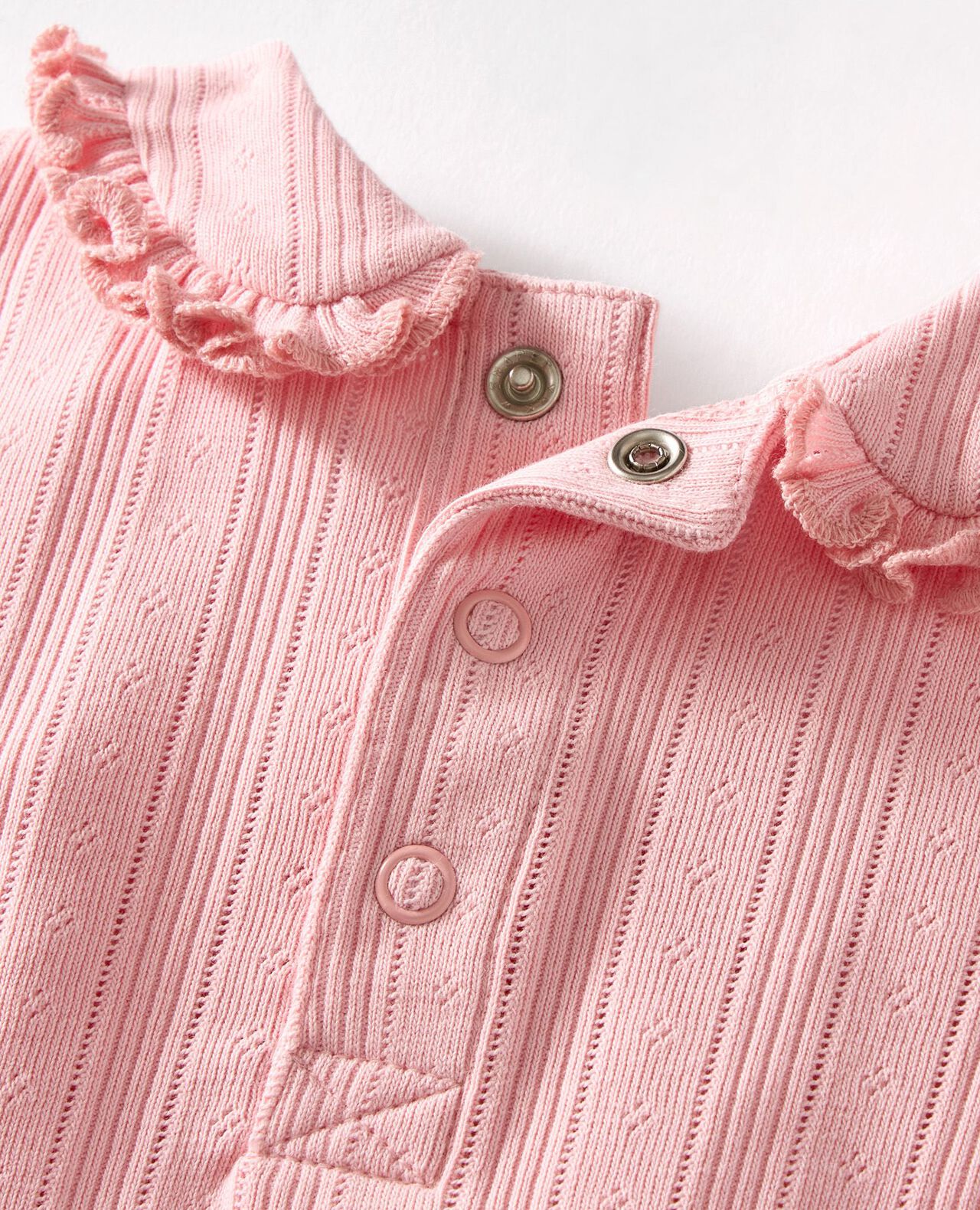 Baby Long Sleeve Pointelle Bodysuit - Image 2